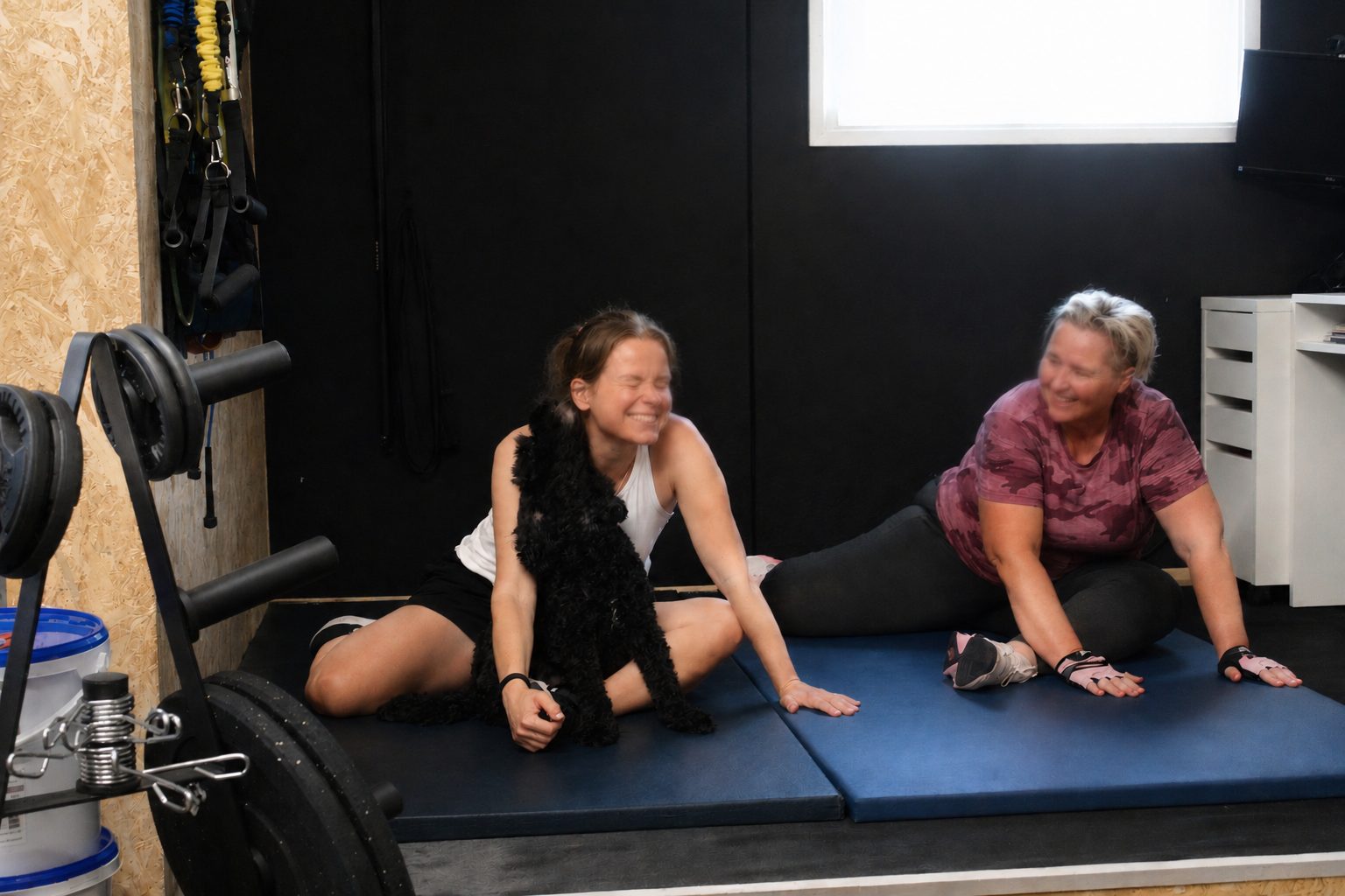 Esther Fair coaching a client in the Eternal Fitness studio in Worthing